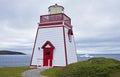 Lighthouse with iceberg, Newfoundland Royalty Free Stock Photo