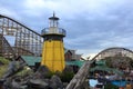 Lighthouse Icelandic themed with wooden roller coaster