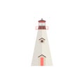 Lighthouse icon in flat style isolated on white background. Vector illustration eps10 Royalty Free Stock Photo