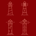 Lighthouse, lighthouse icon, original, designer lighthouse icon set. Vector illustration.