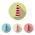 Lighthouse icon set Royalty Free Stock Photo