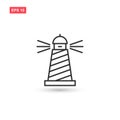 Lighthouse icon vector design isolated 2 Royalty Free Stock Photo