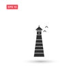 Lighthouse icon vector design isolated 7 Royalty Free Stock Photo