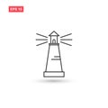 Lighthouse icon vector design isolated 4 Royalty Free Stock Photo