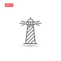 Lighthouse icon vector design isolated 6 Royalty Free Stock Photo