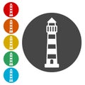 Lighthouse Icon Vector Royalty Free Stock Photo