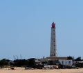 Lighthouse On Ilha Da Culatra Portugal Royalty Free Stock Photo
