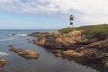 Lighthouse Illa Pancha in Lugo Royalty Free Stock Photo