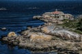 Lighthouse on the island of Arousa Royalty Free Stock Photo