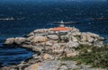 Lighthouse on the island of Arousa Royalty Free Stock Photo