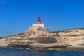 Lighthouse on island Corsica near Bonifacio Royalty Free Stock Photo