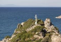 Lighthouse in island Samos in Greece Royalty Free Stock Photo