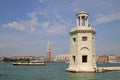Lighthouse on the Island of San Giorgio Maggiore, Venice, Italy Royalty Free Stock Photo