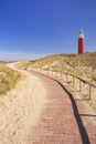 Lighthouse on the island of Texel in The Netherlands Royalty Free Stock Photo