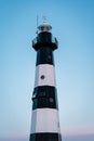 Lighthouse isolated during sunset with blue sky, no people Royalty Free Stock Photo