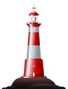 Lighthouse - isolated on white Royalty Free Stock Photo