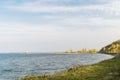 Lighthouse on Kiev Reservoir - panoramic view