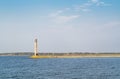 Lighthouse on Kiev Reservoir - panoramic view