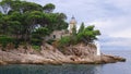 Lighthouse on Kolocep Island near Dubrovnik Royalty Free Stock Photo