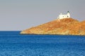 The lighthouse at Korissia of Kea, Greece Royalty Free Stock Photo