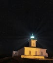 Lighthouse of L`lle-Rousse Corsica at night Royalty Free Stock Photo