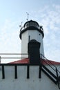 Michigan City Lighthouse on Lake Michigan in Indiana Royalty Free Stock Photo