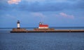 Lighthouse at Lake Superior in Duluth, Minnesota Royalty Free Stock Photo