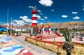 Lighthouse on Lake Titicaca in Puno, Peru