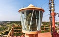 lighthouse lamp / glass large lamp at the sea lighthouse, a large light source, an industrial lighthouse for sailors, Odessa. Royalty Free Stock Photo