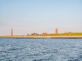 Lighthouse Lange Jaap at North Sea coast, Huisduinen, Den Helder, Netherlands