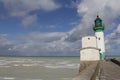 The lighthouse in le treport, normandy France