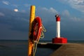 Lighthouse & Life Preserver Royalty Free Stock Photo