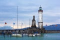 Lighthouse of Lindau at Lake Constance (Bodensee) Royalty Free Stock Photo