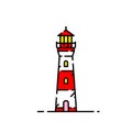 Lighthouse line icon