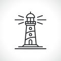 Lighthouse line icon vector symbol