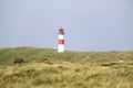 Lighthouse List Ost on the Ellenbogen of the North Sea island Sylt