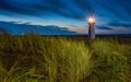 Lighthouse List West at night