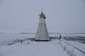Sweden. Lighthouse on Lake Vattern. Royalty Free Stock Photo