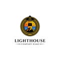 Lighthouse logo design template