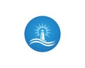Lighthouse logo design vector illustration Royalty Free Stock Photo