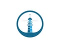 Lighthouse logo design vector illustration Royalty Free Stock Photo