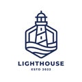 Lighthouse logo line icon