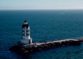 Lighthouse at Los Angeles - LA Port Harbor Royalty Free Stock Photo