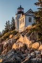 A Lighthouse in Maine Before Sunset Royalty Free Stock Photo