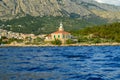 Lighthouse on Makarska riviera beach