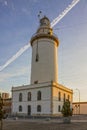 Lighthouse in Malaga town, Spain Royalty Free Stock Photo