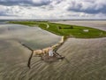 The lighthouse of Marken, a small island in the Markermeer in the Netherlands Royalty Free Stock Photo