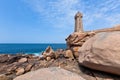 Lighthouse Men Ruz at Brittany, France Royalty Free Stock Photo