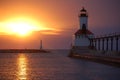 Lighthouse Michigan City Royalty Free Stock Photo