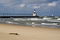 Lighthouse in Michigan City Royalty Free Stock Photo